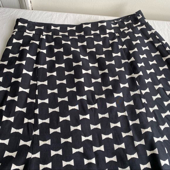 Kate Spade Silk Blend Flirty Flared Bowtie Skirt - Picture 12 of 15